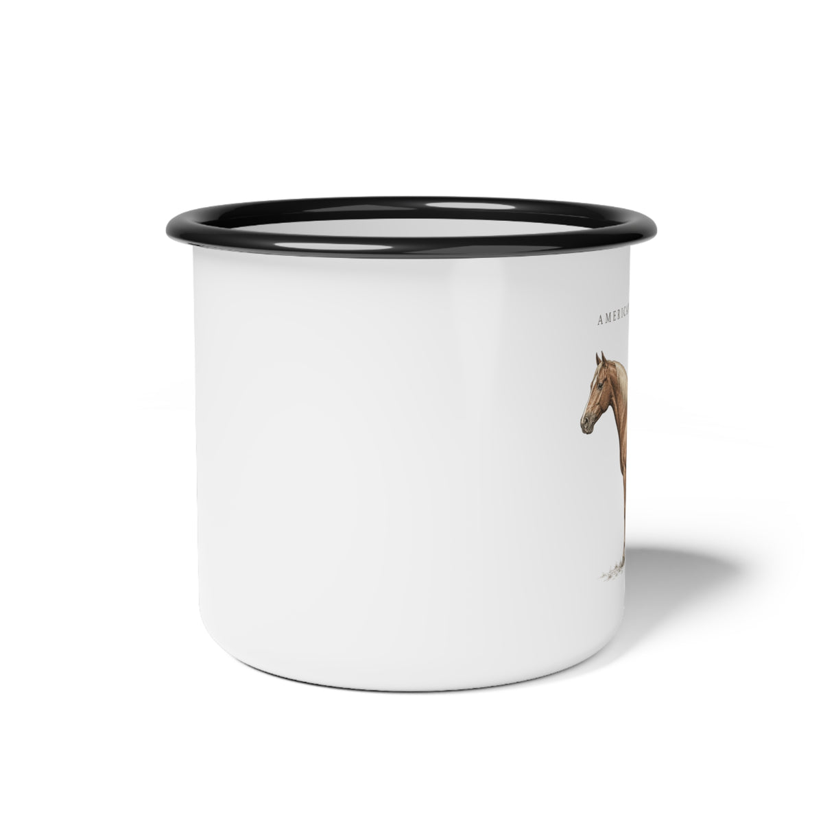 American Quarter Horse, Rancher Enamel Mug, Western Coffee Cup, Rustic Country Gift