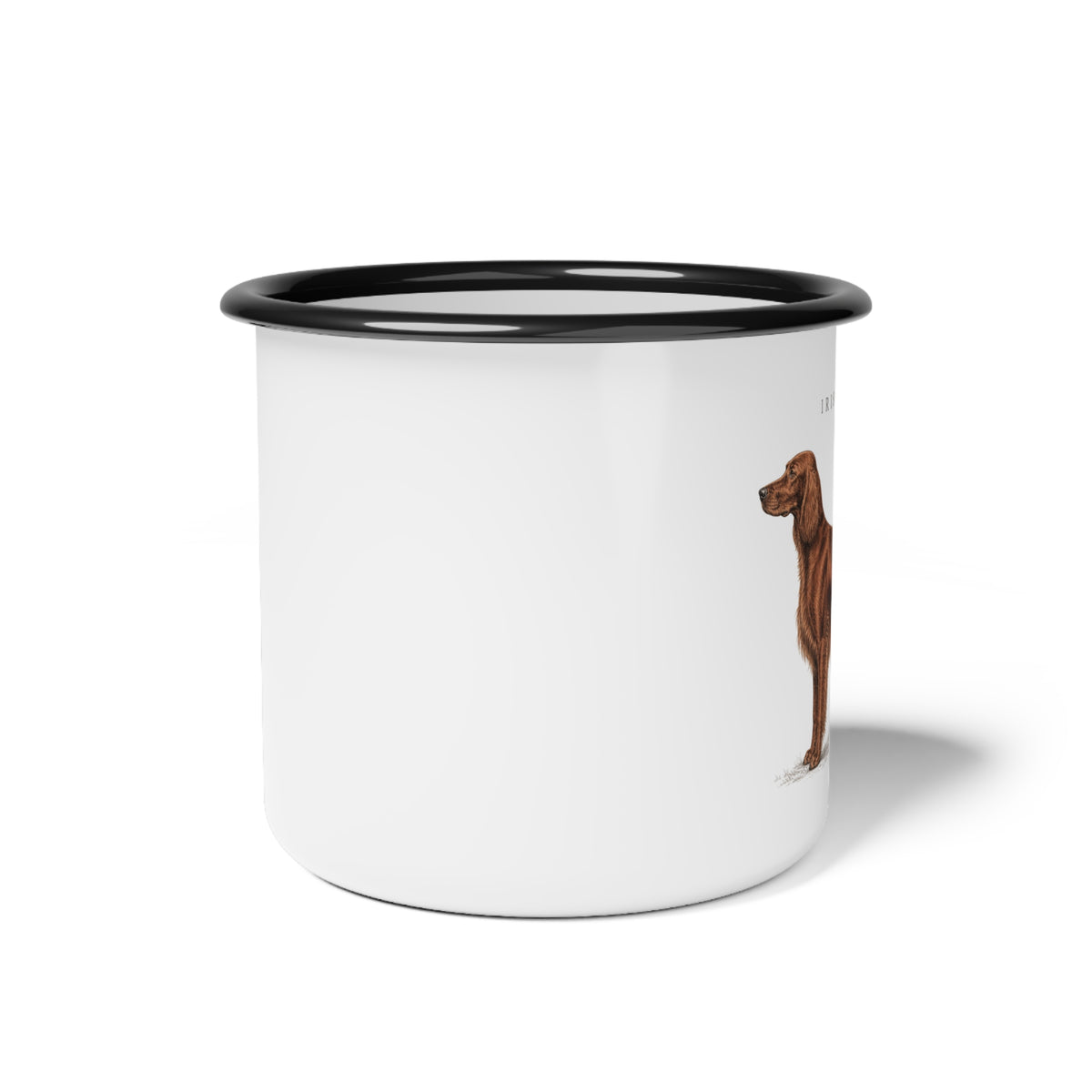 Irish Setter Enamel Mug, Rustic Dog Coffee Cup, Sporting Dog Country Gift
