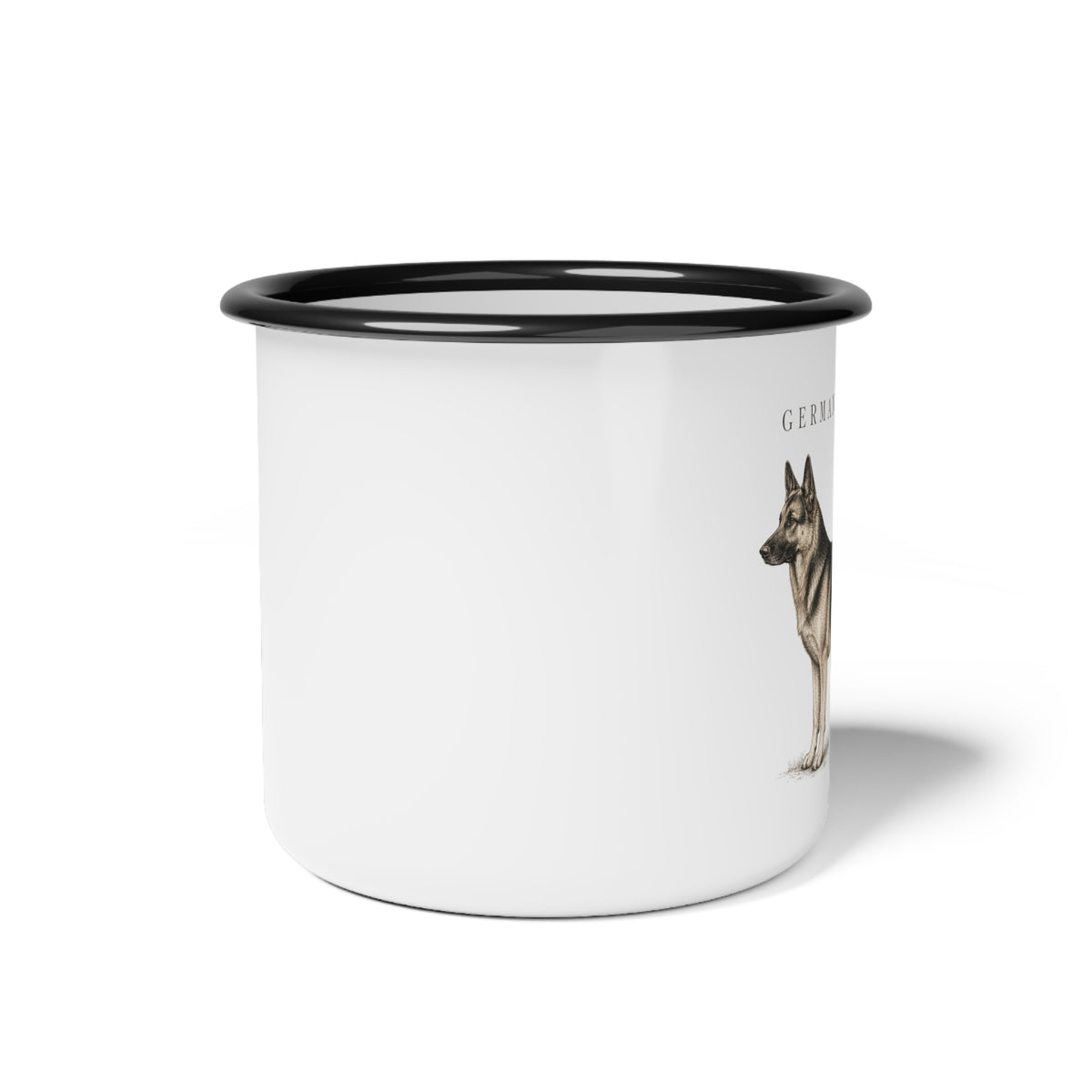 German Shepherd Enamel Mug, Rustic Dog Coffee Cup, Country Dog Lover Gift