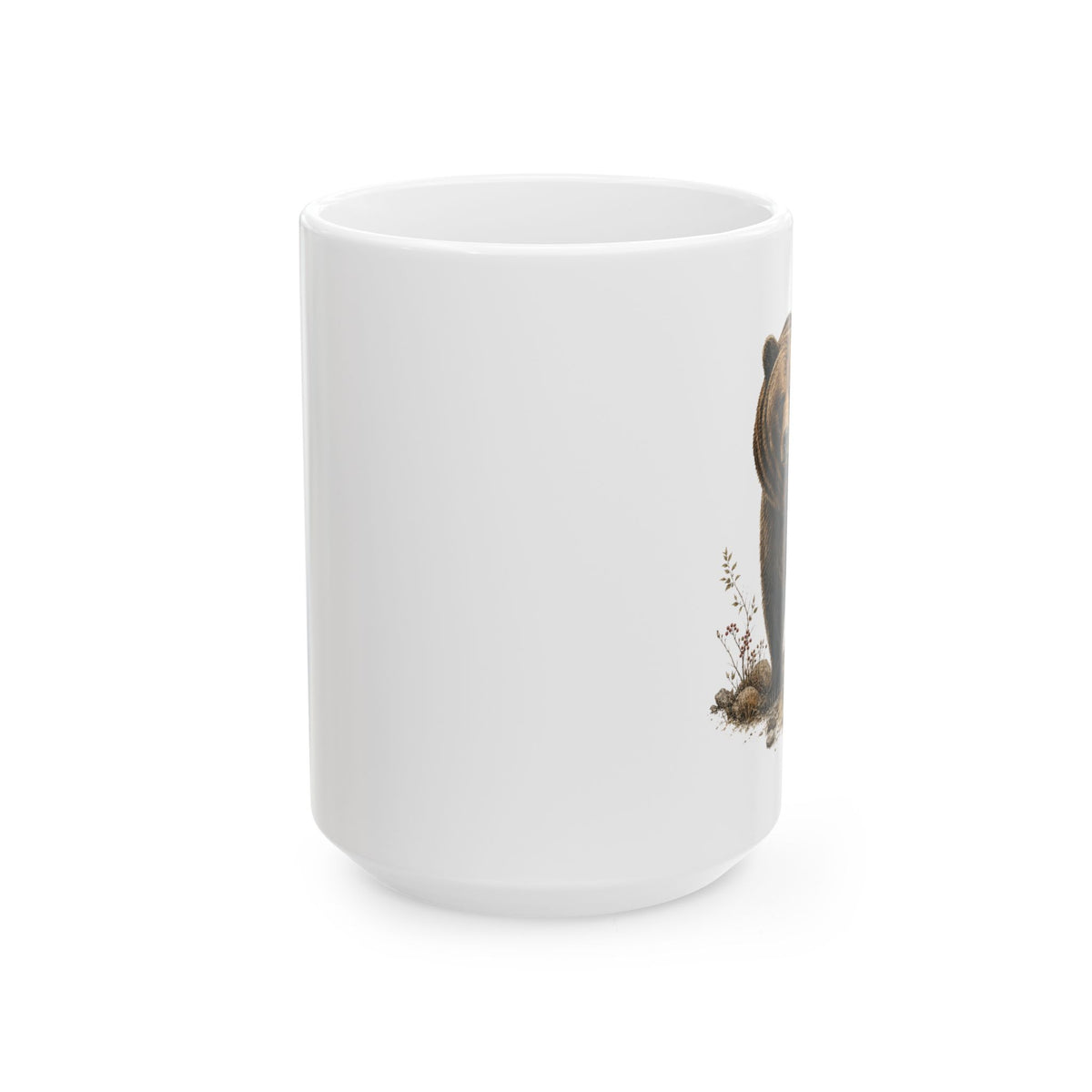 Rustic Brown Bear Mug, Wildlife Coffee Cup, Mountain Cabin Decor
